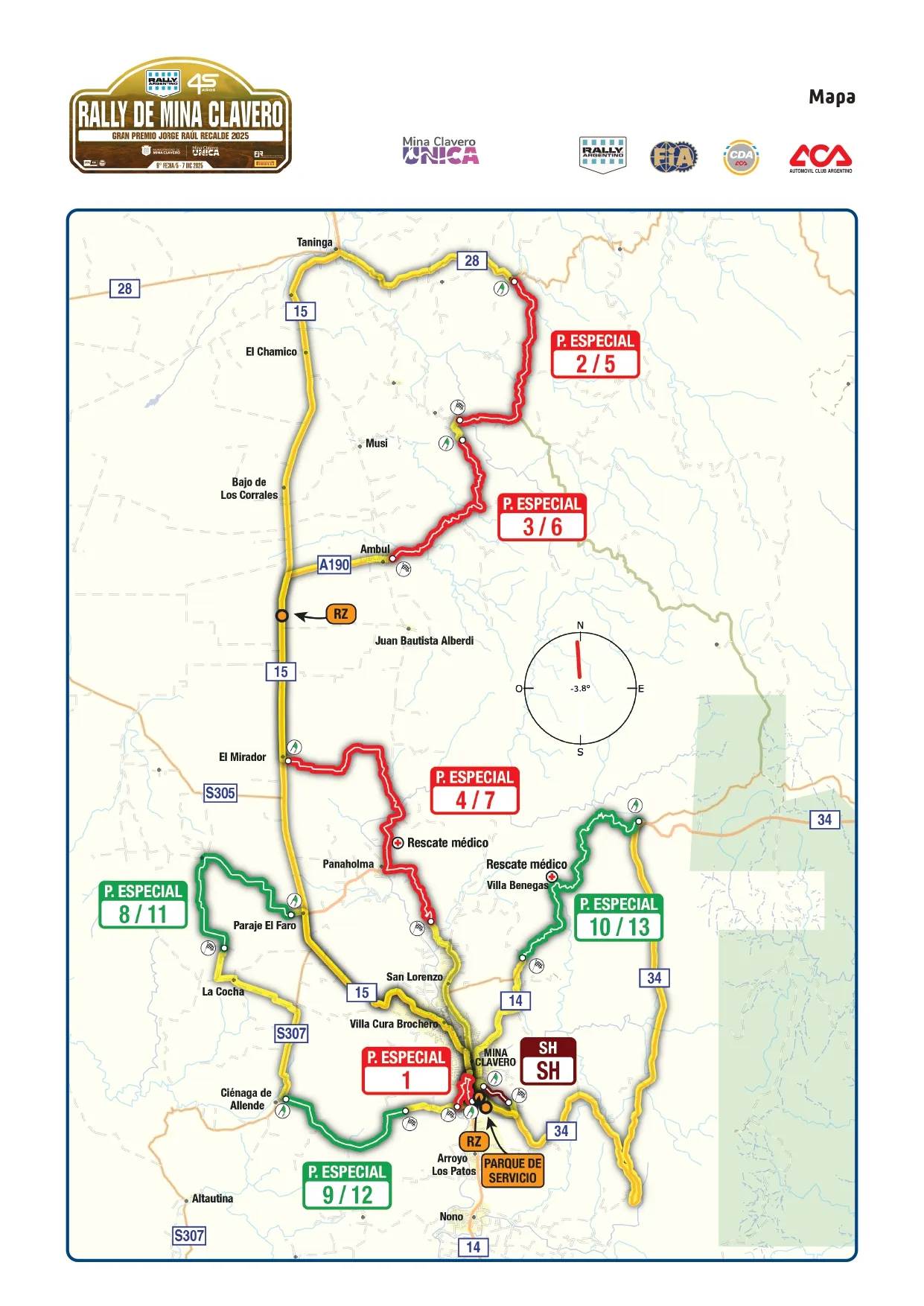 itinerario rally mina clavero 2025